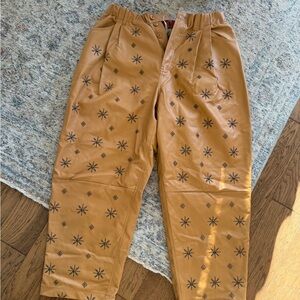 Free People Faux Leather Patterned Pants